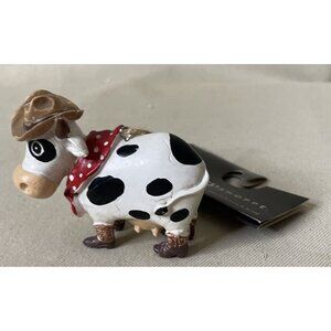 Western Cowboy Holstein Cow Farm House Christmas Tree Holiday Ornament Decor NEW